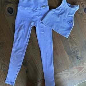 Bombshell, sportswear Purple Leggings and Crop Top Set small